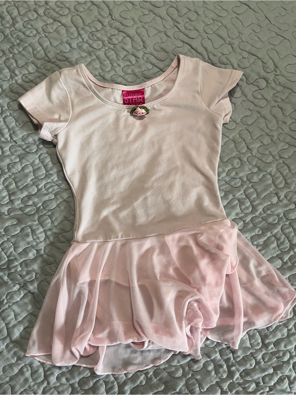 Capezio Pink Short Sleeve Skirted Leotard
